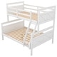 preview thumbnail 9 of 16, Twin over Full Bunk Bed with Ladder, Safety Guardrail, Perfect for Kids Bedroom, White