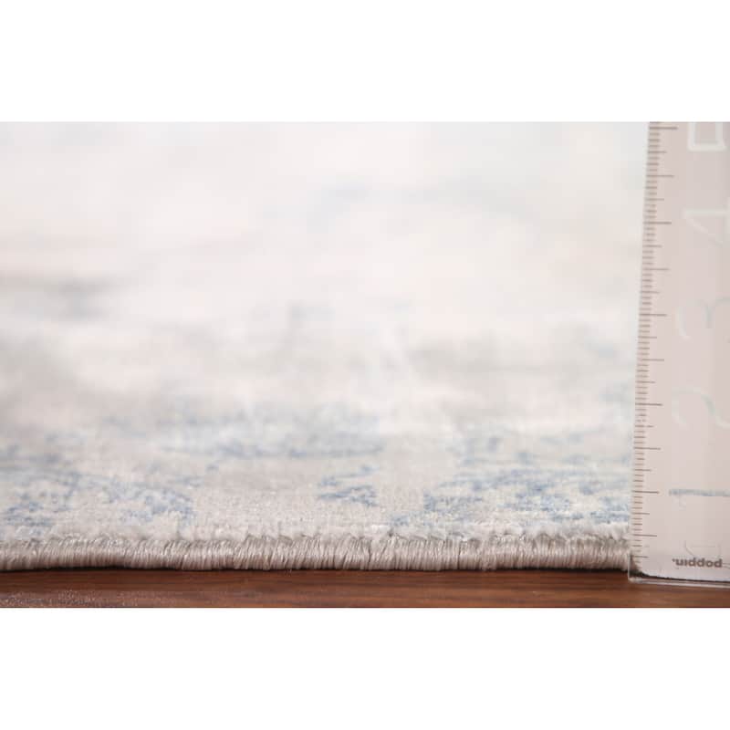 All-Over Abstract Modern Area Rug Handmade Wool Carpet - 6'6" x 9'10"