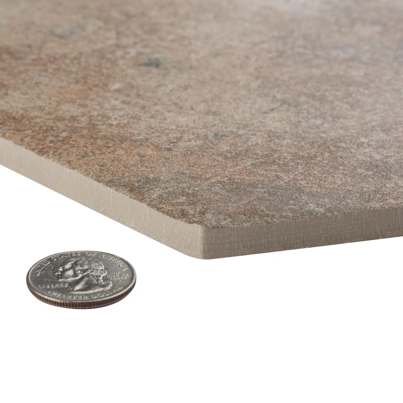Merola Tile Boston Ferro Hex Crema 14-1/8" x 16-1/4" Porcelain Floor and Wall Tile
