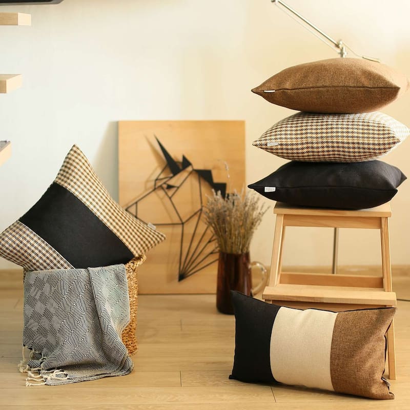 Boho-Chic Decorative Houndstooth Jacquard Pillow Covers