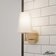 preview thumbnail 1 of 4, Hunter Nolita 1 Light Wall Sconce - Contemporary, Transitional Alturas Gold-White Glass