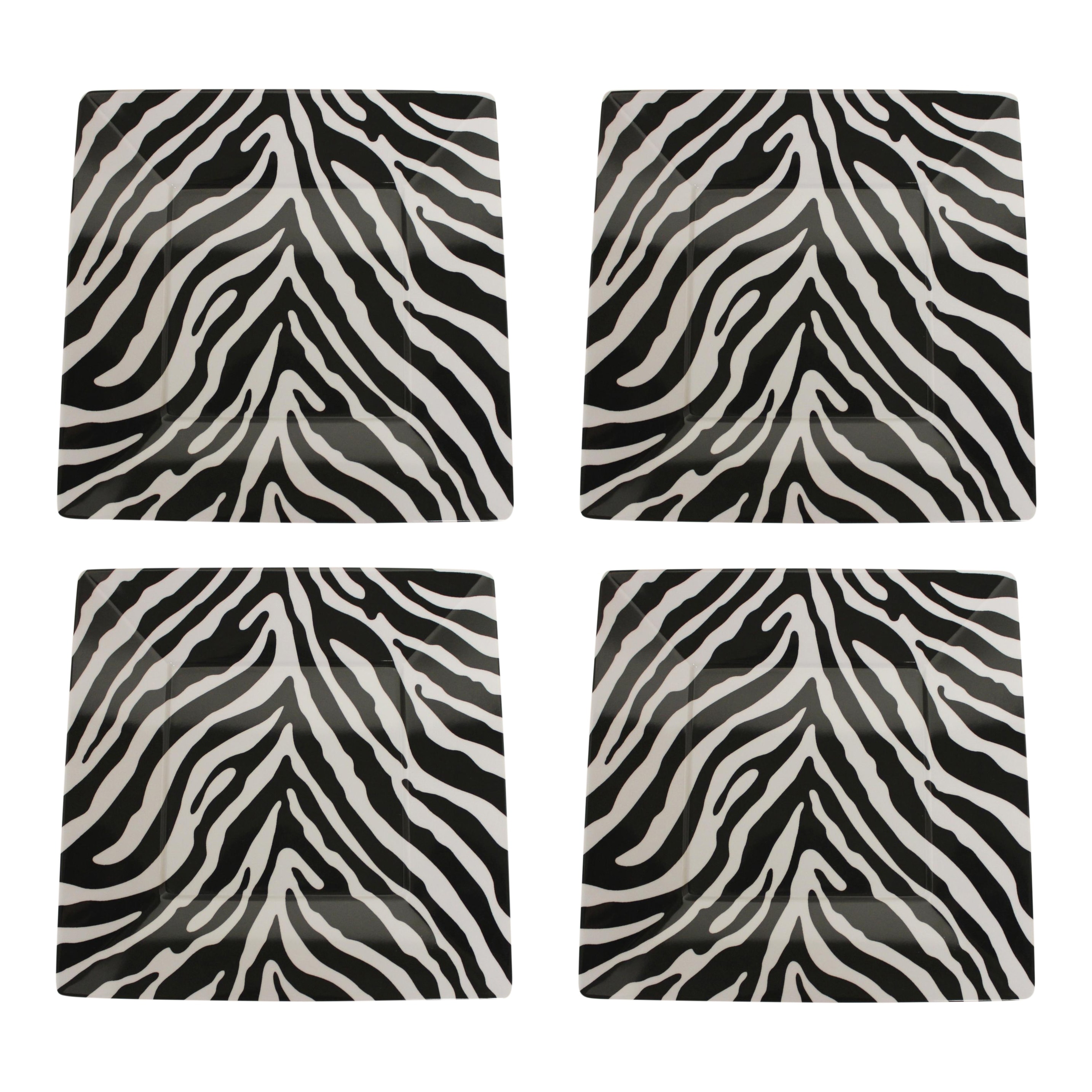 Shop Girlfriends Cocktail Party Hour Zebra Print 11 Inch Melamine