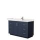 Option Dark Blue, Nickel Trim, White Quartz Top