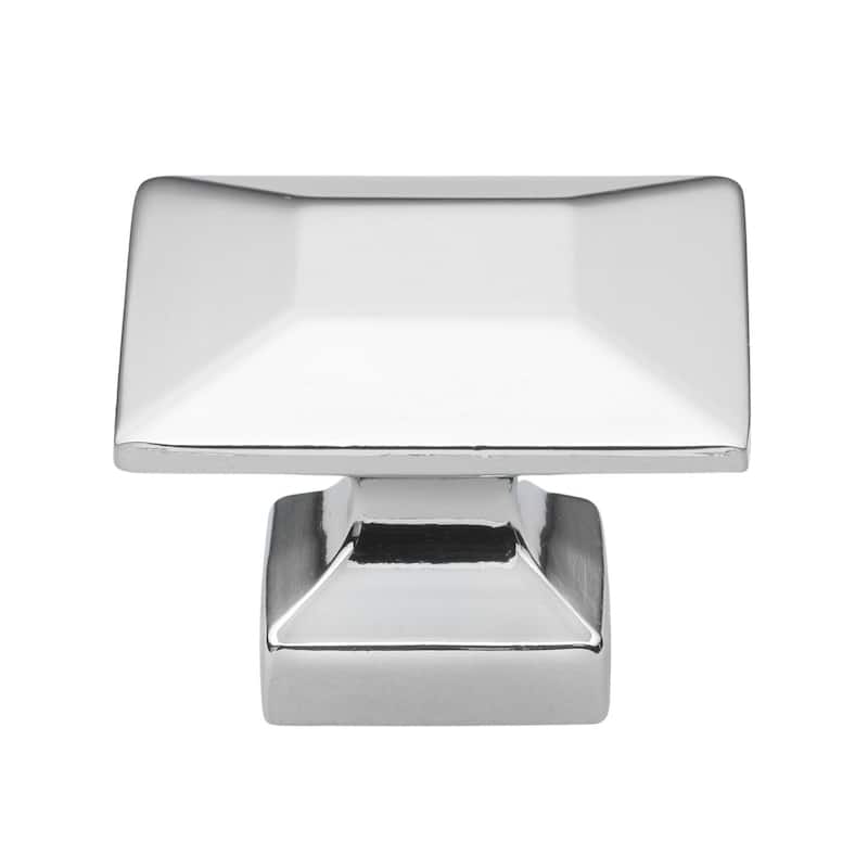 GlideRite 5-Pack 1-3/8 in. Polished Chrome Modern Square Cabinet Knobs - Polished Chrome