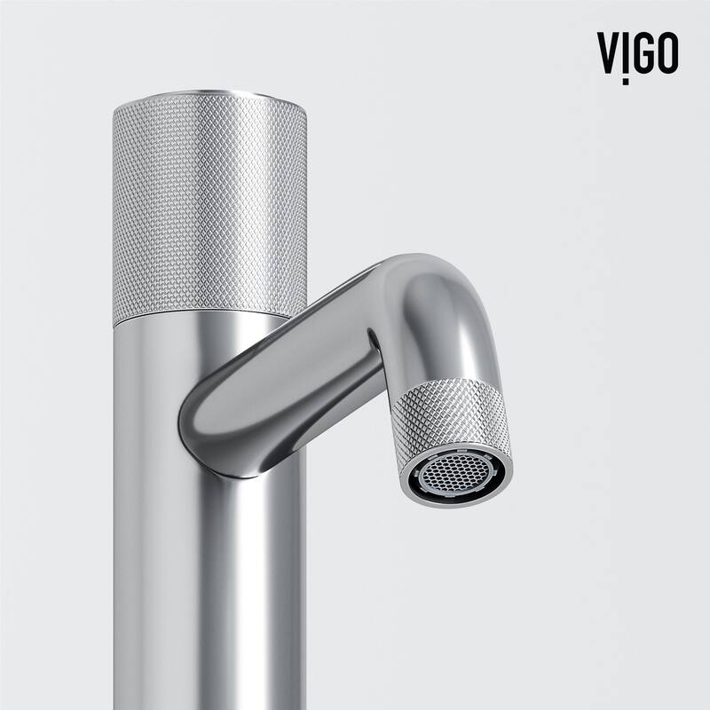 Vigo VGT2050 Vinca 18" Solid Surface Vessel Bathroom Sink with 1.2 GPM - Chrome