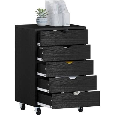 Sampson 18" Wide 5-Drawer Mobile Vertical Filing Cabinet Under Desk Home Office