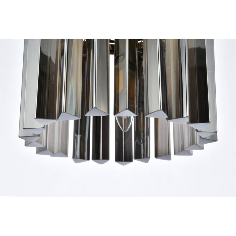 Elegant Lighting 1208D12-SS/RC Sydney 3 Light 12" Wide Crystal Pendant