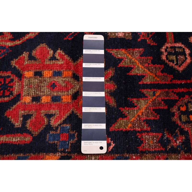 ECARPETGALLERY Hand-knotted Antalya Vintage Dark Navy Wool Rug - 4'0 x 6'5