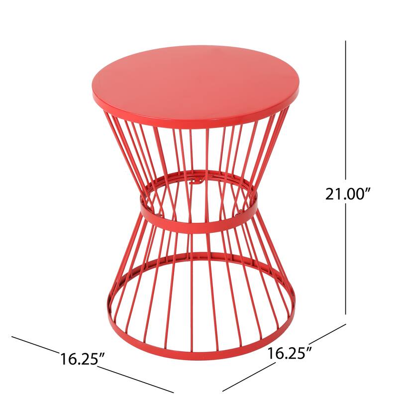 Lassen Hand-crafted Round Iron Side Table by Christopher Knight Home