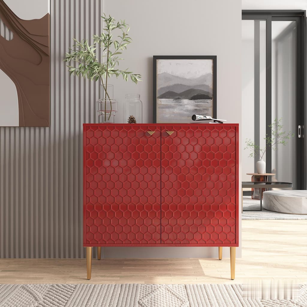 2 Door Sideboard Locker Media Storage Accent Cabinet