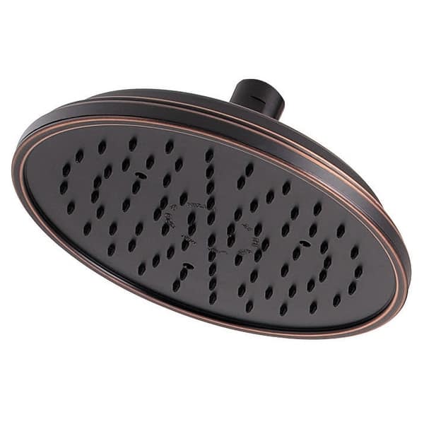 6-7/8 in. Brass 1-Spray Patterns Wall Mount Shower Head in Brushed Nickel 6-7/8 in. Brass 1-Spray Patterns Wall Mount Shower Head in Brushed Nickel