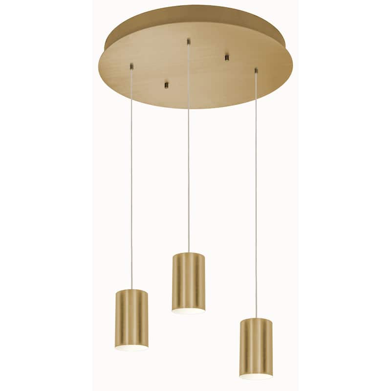 AFX Tyke 3 Light Round Pendant - Satin Brass