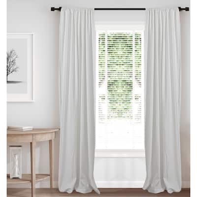 6ix Tailors Honeycomb Waffle White Pole Top Drapery Panels Pair