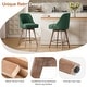 preview thumbnail 7 of 26, 26" Counter Height Swivel Bar Stool, Upholstered Counter Stools - 23.8" (D) x 21.7" (W) x 38" (H)