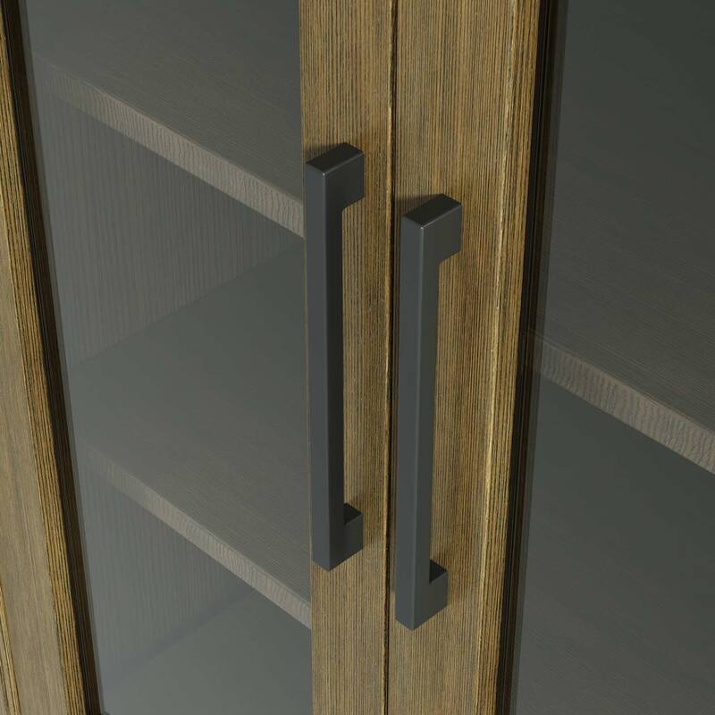 Winslow 16-28 Inch Bath Storage Glass Cabinet