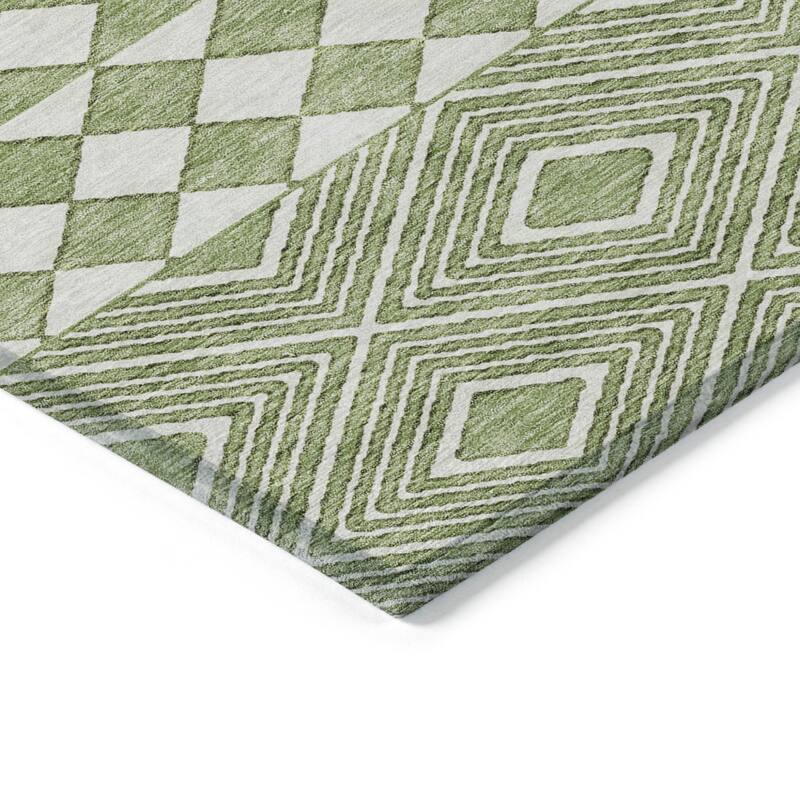 HomeRoots Geometric Transitional Rectangle Outdoor Rug
