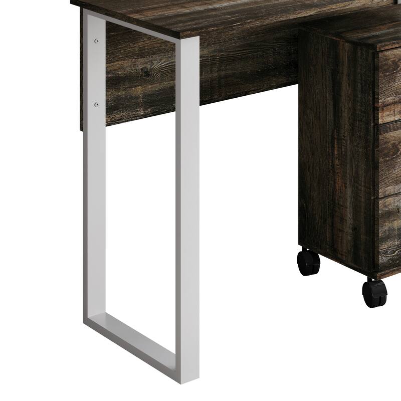 CraftPorch Luxury Writing Table with Drawer Cabinet