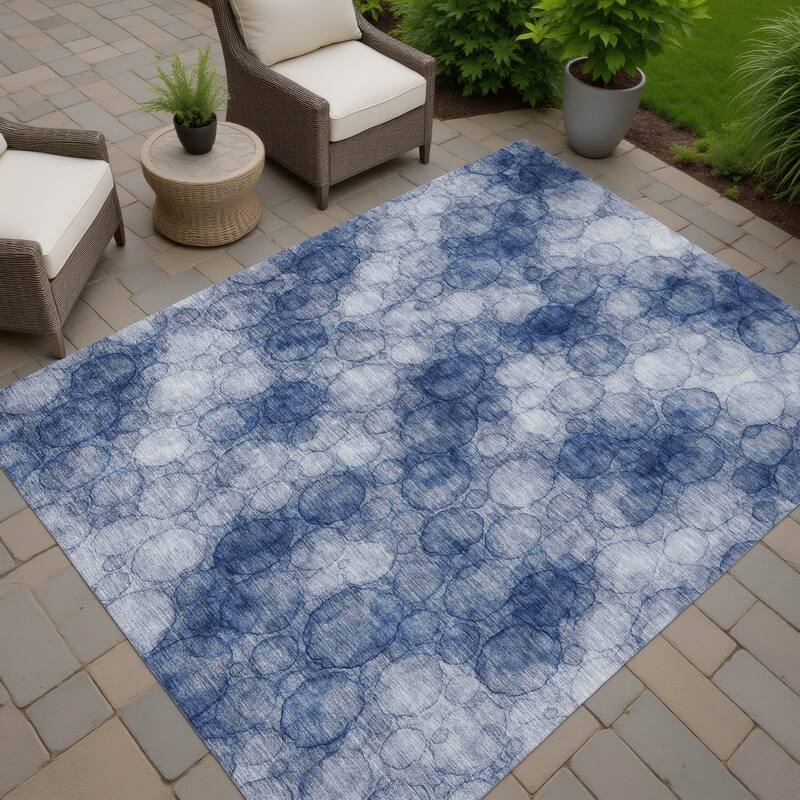 Machine Washable Indoor/ Outdoor Modern Aby Chantille Rug