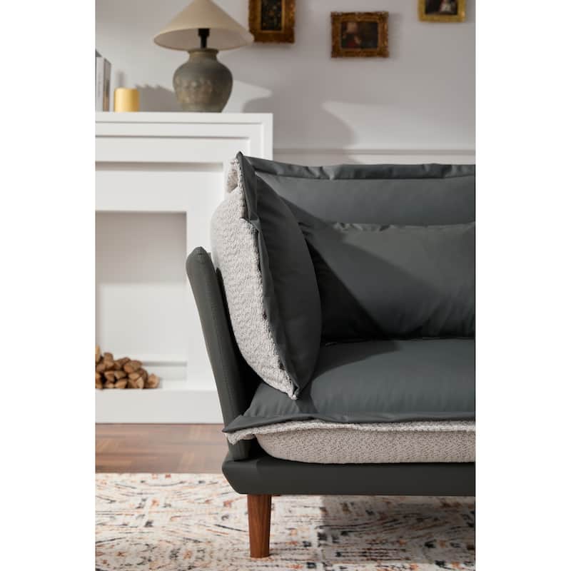 Modern Style Chenille Oversized Armchair Accent Chair Single Sofa Lounge Chair for Living Room, Bedroom