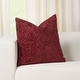preview thumbnail 2 of 12, Siscovers Enchanted Woven Velvet Throw Pillow 16 x 16 - Claret