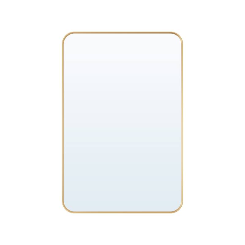 Modern Bathroom Rectangular Wall Mounted Anodized Aluminum Framed Vanity Mirror