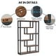 preview thumbnail 19 of 18, 6-Tier Etagere Bookcase, Modern Industrial Staggered Bookshelf
