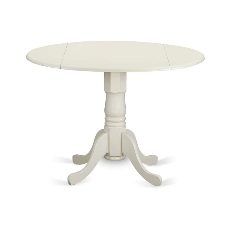 HomeStock 3-Piece Round Buttermilk and Cherry Finish Solid Wood Top Dining Table with 2-Chairs