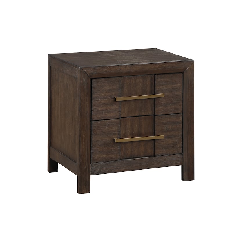 Modern Style 2-Drawer Nightstand Made with Wood