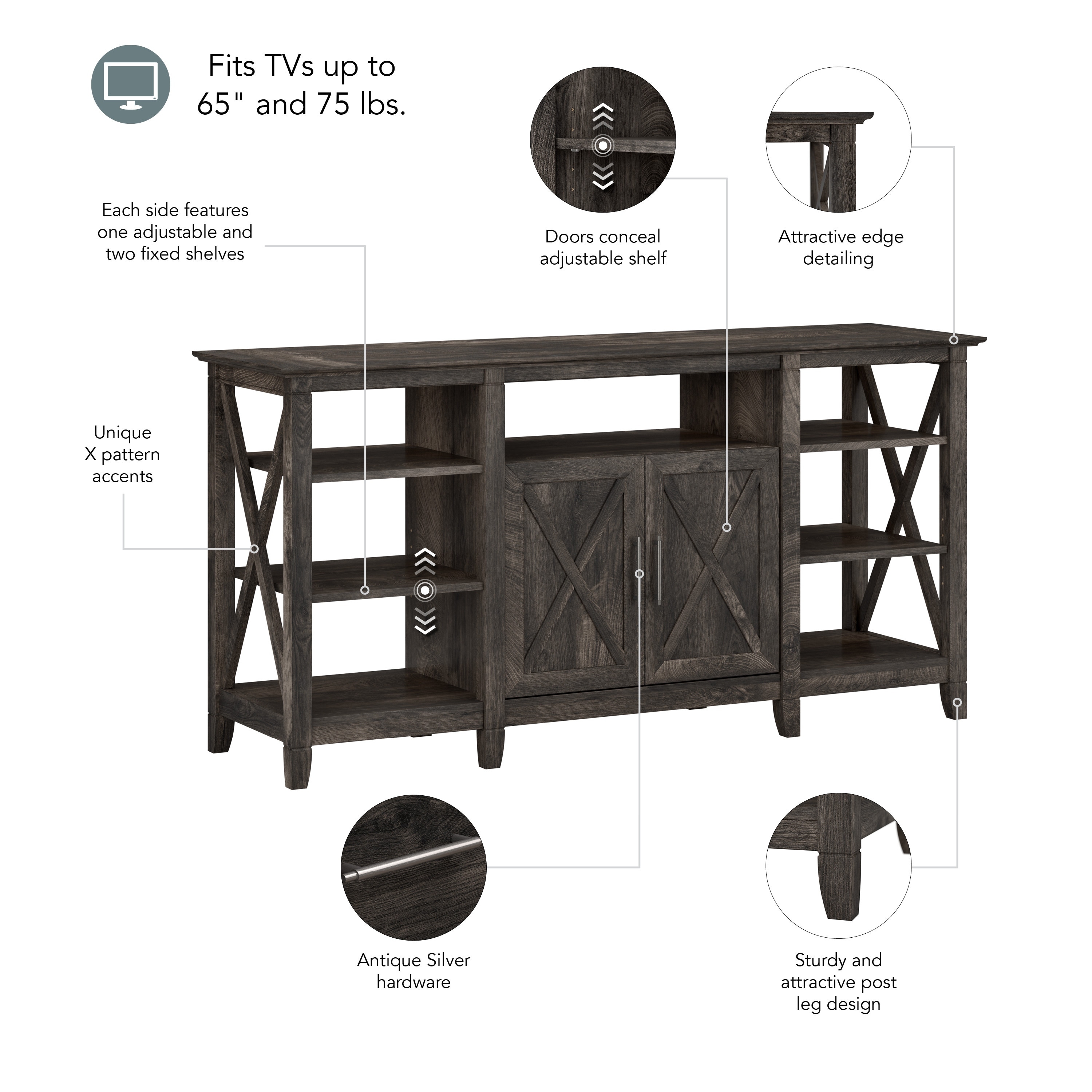 The gray barn tall tv hot sale stand for 65 inch tv