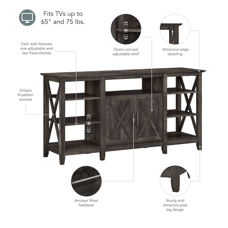 Key West Tall TV Stand with Storage by Bush Furniture