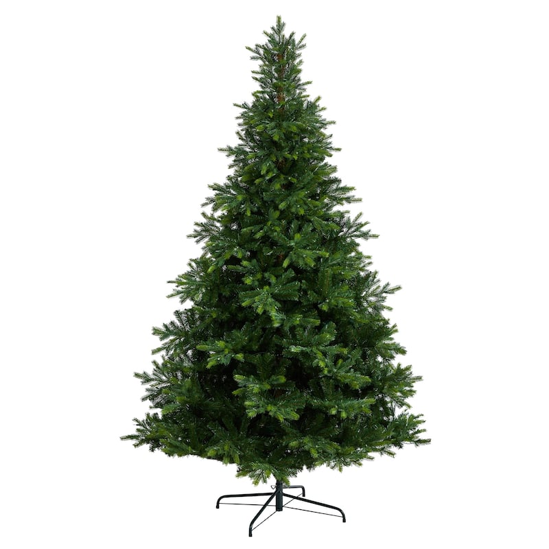 9ft. Spruce Artificial Christmas Tree with 750 Clear Lights & 1912 Branches - Majestic Seasonal Holiday X-Mas Tree