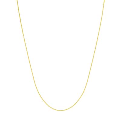 Curata 14k Yellow Gold 0.55mm Box Chain Necklace (Lobster)