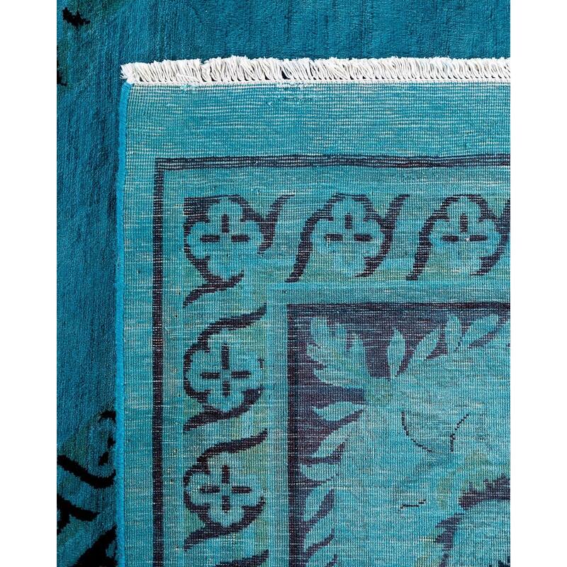 Fine Vibrance One-of-a-Kind Handmade Area Rug - Blue, 10' 0" x 13' 10" - 10' 0" x 13' 10"