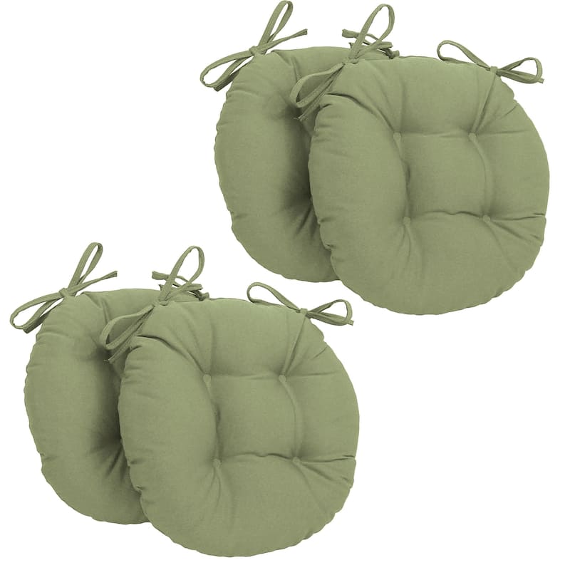 16-inch Round Indoor Twill Chair Cushions (Set of 2 or 4) - 16 x 16