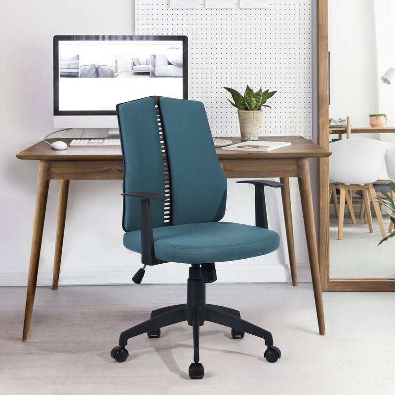 HomyLin Adjustable Home Office Chair Swivel Task Chair with Armrest and Lumbar Support