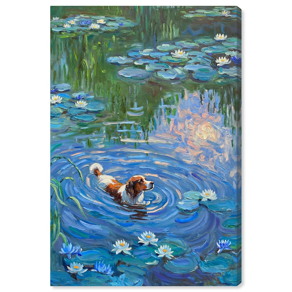 Lily Lagoon I Canvas Modern Classic by Art Remedy, Gallery Wrapped