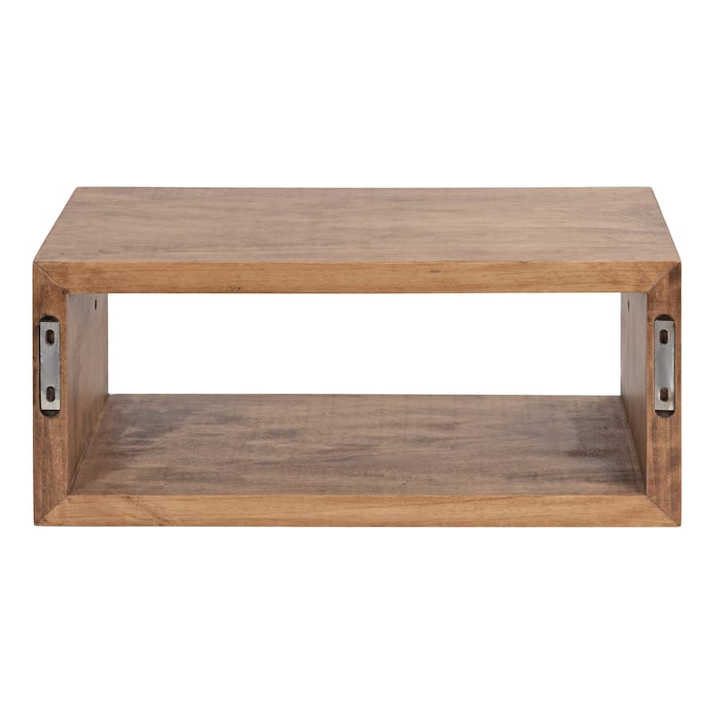 Kate and Laurel Holt Open Cubby Wooden Floating Wall Shelf
