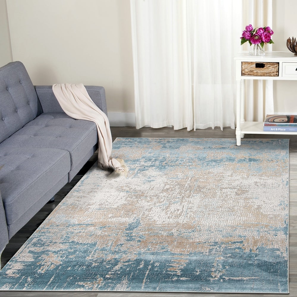 The Gray Barn Longleat Modern Abstract Polyester Blend Area Rug