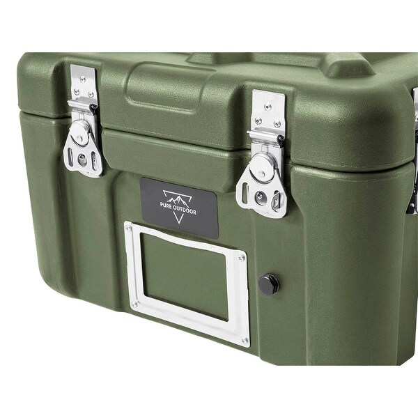 12 X 11 x 9 inches Monoprice Rotomodeled Weatherproof Case Green Pure Outdoor Collection with Customizable Foam