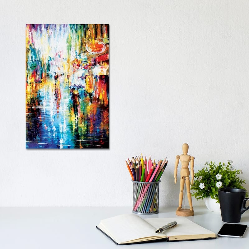 iCanvas "Heavy Downpour" by Leonid Afremov Canvas Print - 12x8x0.75