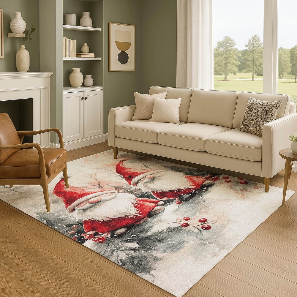 Premium Washable Super Soft Christmas Gnome Mayfield Rug