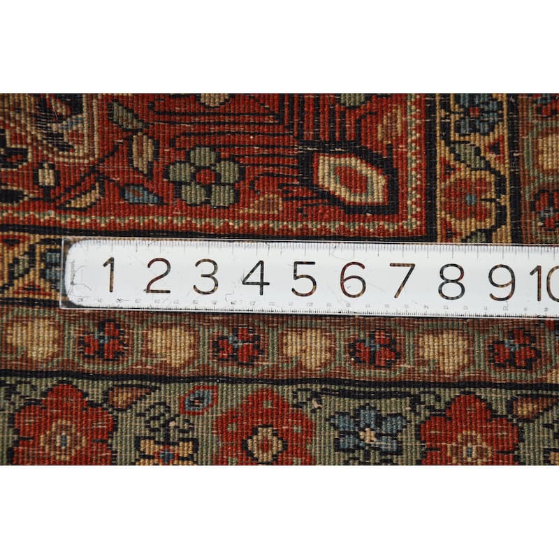 Hand Knotted Oriental 100% Wool Carpet Traditional All-Over Navy Blue & Blues Bidjar Area Rug - 6' 10'' X 4' 2''