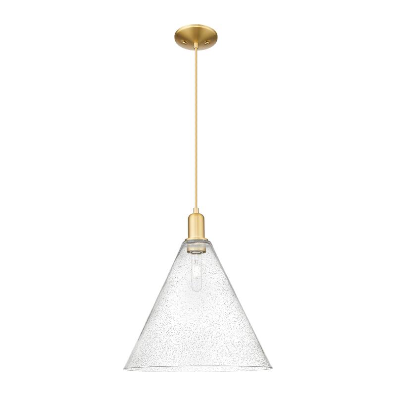 Innovations Lighting Endless Possibilities Arcadia - Berkshire Glass - 1 Light 16" Cord Hung Mini Pendant - Satin Gold/Seedy