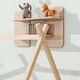 preview thumbnail 21 of 49, Twin/Full Size Tent-Shaped Floor Bed with Fence & Door, Wooden Montessori Floor Bedframe with Slats Support for Kids Girls Boys