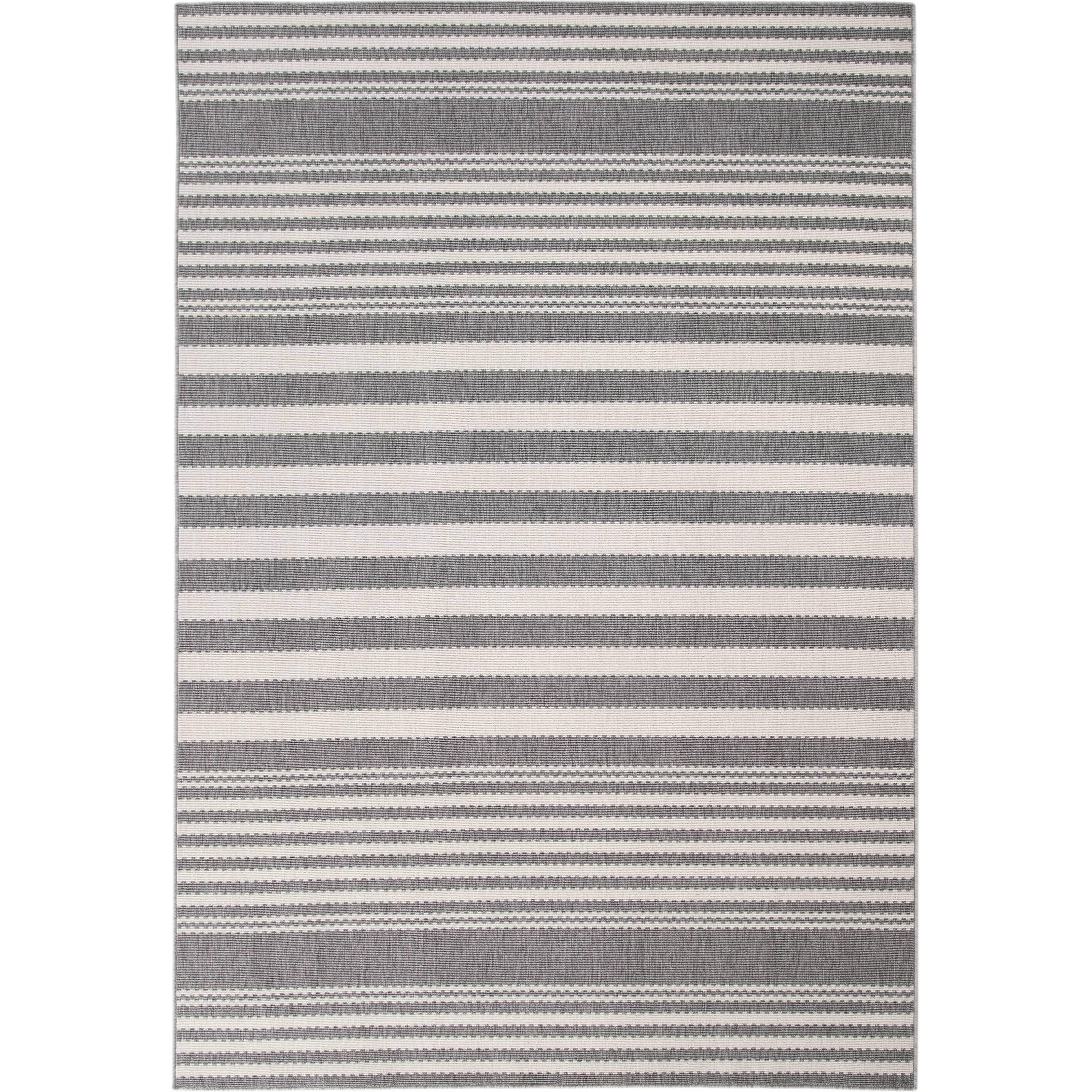 Hudson Bay White, Gray Polypropylene Indoor/ Outdoor Area Rug by ...