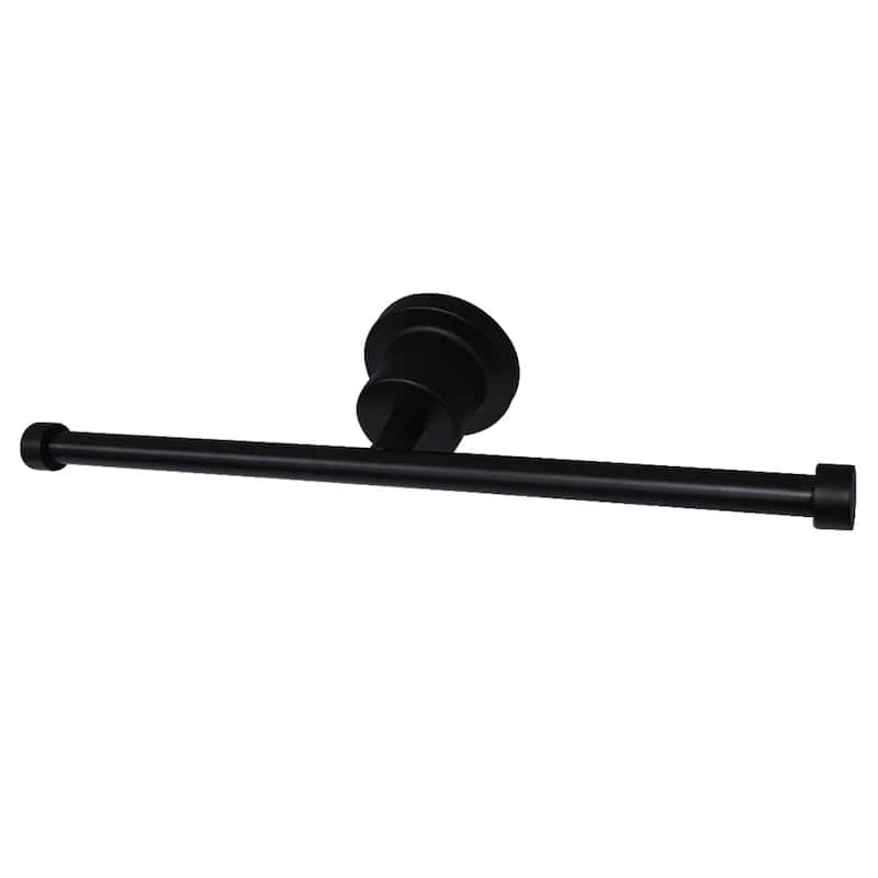 Concord Dual Toilet Paper Holder in Brushed Brass - Matte Black