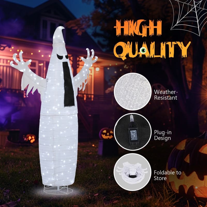 5.9Ft Halloween Collapsible Ghost Decorations