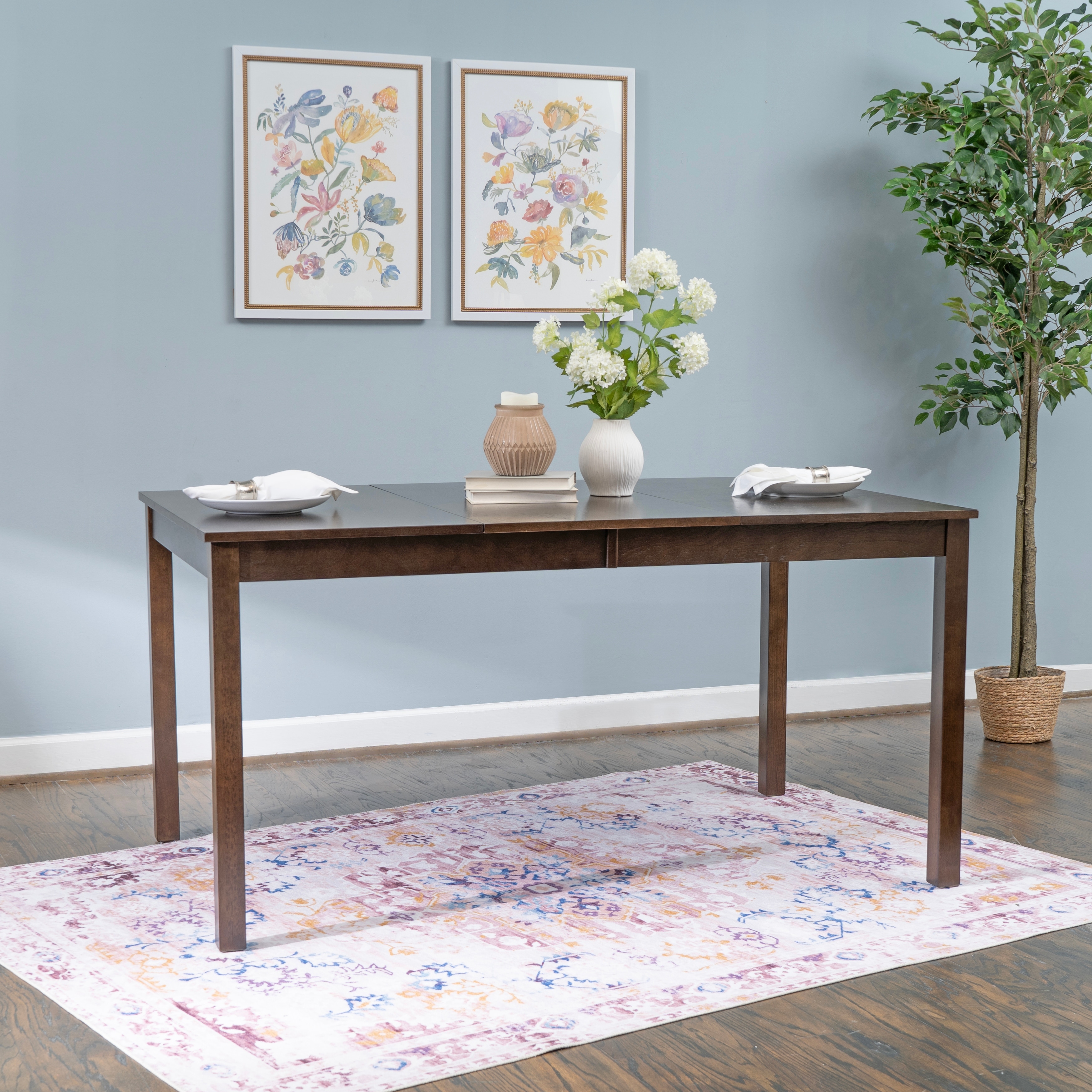 Linon Warren Rectangle Dining Table Brown