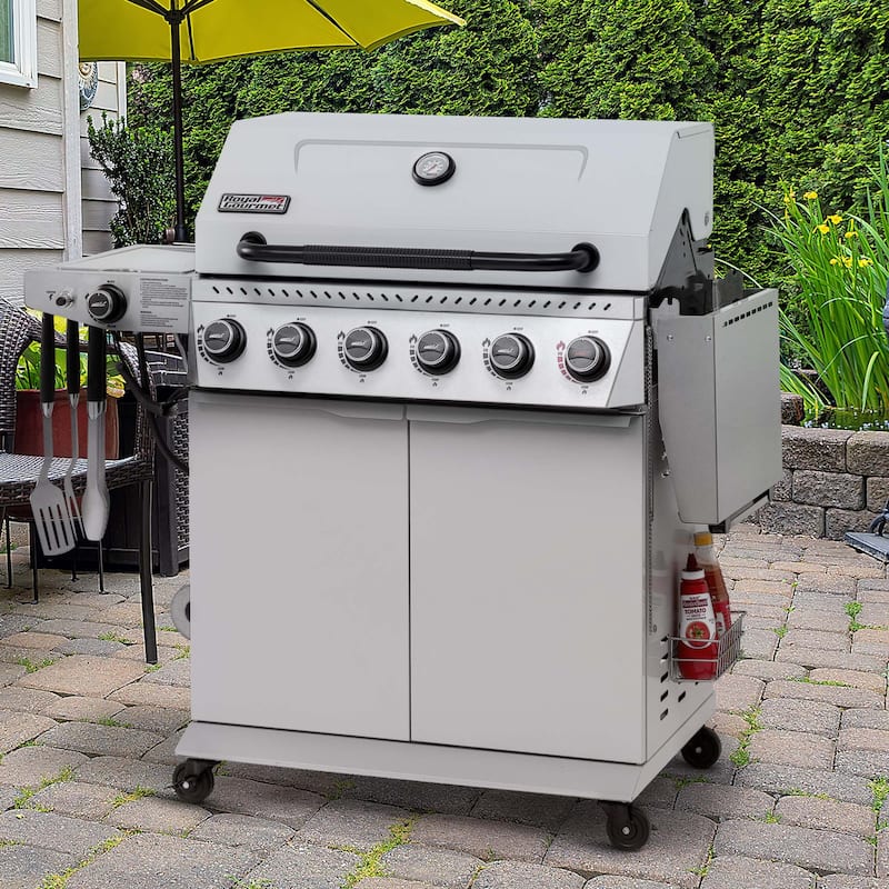 Royal Gourmet 6-Burner Propane Gas Grill with Sear & Side Burner
