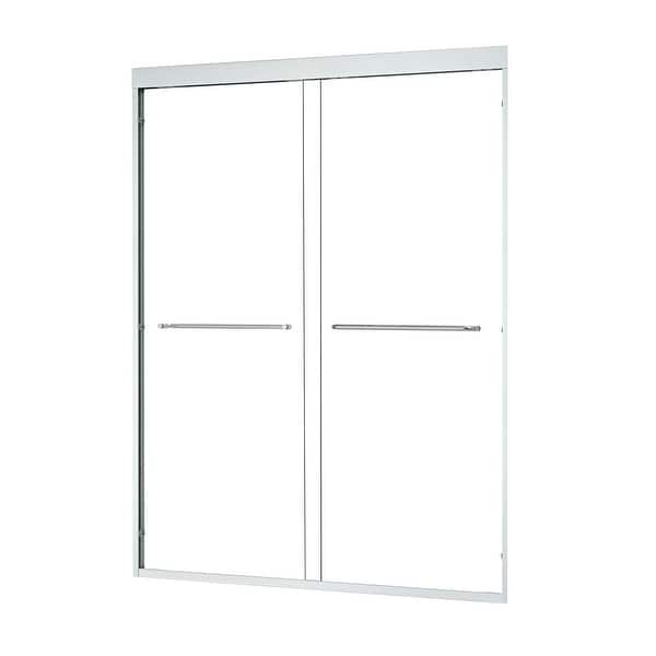 Altair Ennis By Pass Framed Shower Door in Polished Chrome Finish with Clear Glass